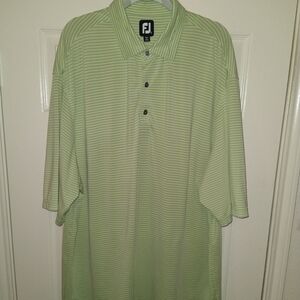 Footjoy FJ Striped Short Sleeve Polo Golf Shirt Men's sz XXL